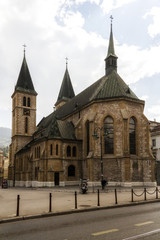 Catholic Cathedral known also as Sacred Heart Cathedral, in Sarajevo, Bosnia and Herzegovina.