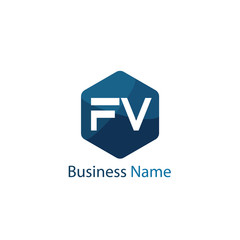 Naklejka premium Initial Letter FV Logo Template Design