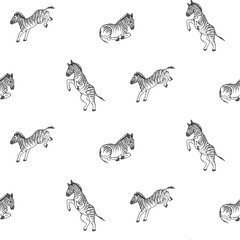 vector illustration zebra repeat pattern print © mirrima