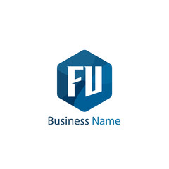 Initial Letter FV Logo Template Design