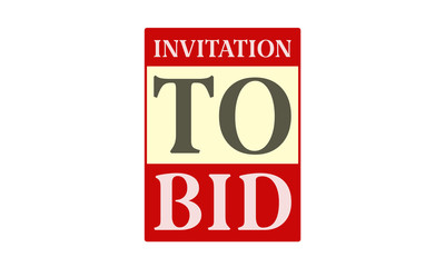 Invitation To Bid - written on red card on white background © Hepta