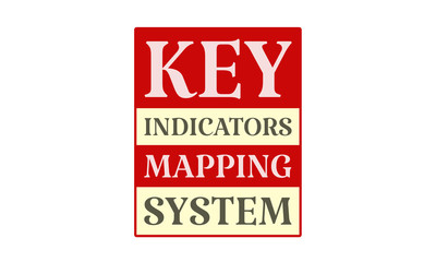 Key Indicators Mapping System - written on red card on white background