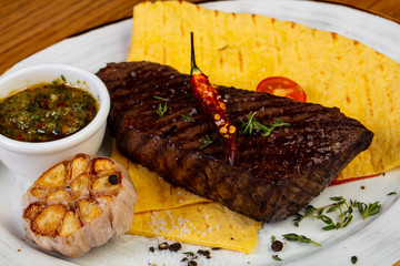 Grilled beef steak