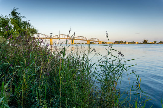 Bridge on river tagus in Vila Franca Xira, Portugal