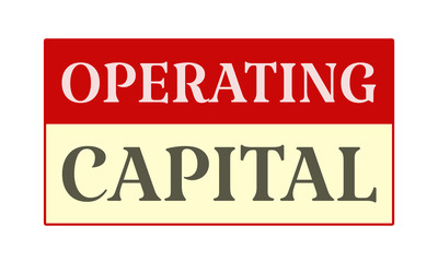 Operating Capital - written on red card on white background