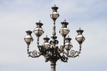 Fototapeta na wymiar Street lamp in St. Peter's Square in the Vatican City