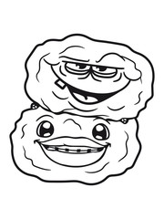 gesicht 2 freunde team paar pärchen liebe kartoffel gemüse hässlich girl weiblich süß monster frau zahnspange weiblich sexy comic cartoon clipart cool