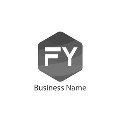 Initial Letter FY Logo Template Design