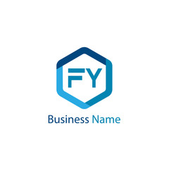 Initial Letter FY Logo Template Design