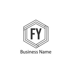 Initial Letter FY Logo Template Design