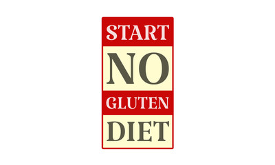 Start No Gluten Diet - written on red card on white background