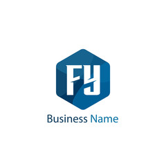 Initial Letter FY Logo Template Design