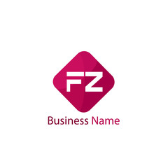 Initial Letter FZ Logo Template Design