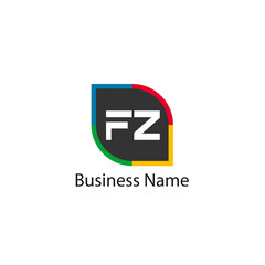 Obraz premium Initial Letter FZ Logo Template Design