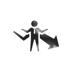 Halftone Icon - Businessman shart
