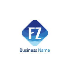 Initial Letter FZ Logo Template Design
