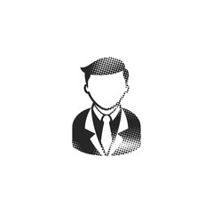 Halftone Icon - Businessman