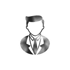 Halftone Icon - Businessman