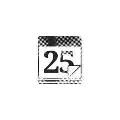 Halftone Icon - Calendar