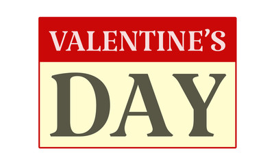 Naklejka premium Valentine's Day - written on red card on white background