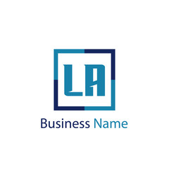 Initial Letter LA Logo Template Design
