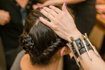 Fototapeta premium Girl and beautiful hairstyle