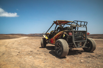 Off road with the buggy in Fuerteventura