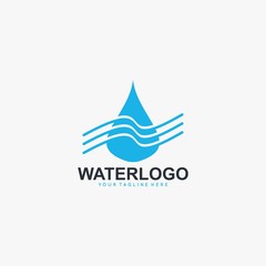 Water drop logo design vector