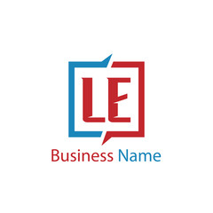 Initial Letter LE Logo Template Design