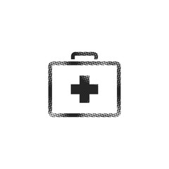 Obraz premium Halftone Icon - Medical case