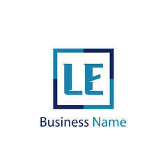 Initial Letter LE Logo Template Design