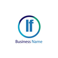 Initial Letter LF Logo Template Design
