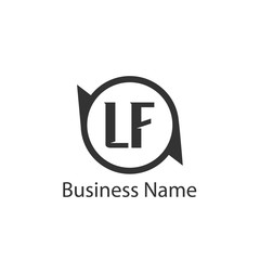 Initial Letter LF Logo Template Design