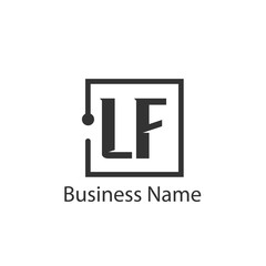 Initial Letter LF Logo Template Design