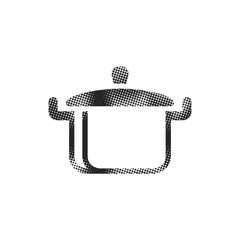Halftone Icon - Cooking pan