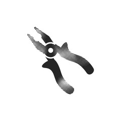 Halftone Icon - Plier