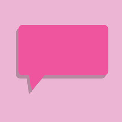 Flat design Vector Illustration Empty esp template copy text for Ad, promotion, poster, flyer, web banner, article. Rectangular Speech Bubble in Solid Color and Shadow Visual Expression