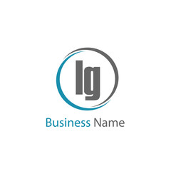 Initial Letter LG Logo Template Design