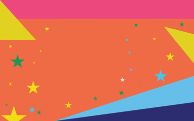 Flat design business Vector Illustration Empty copy space for Ad website promotion esp isolated Banner template. Starry Pattern of Scattered Little Stars like Colorful Confetti in the sky