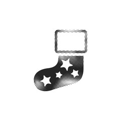 Halftone Icon - Christmas sock