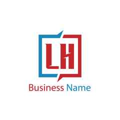 Initial Letter LH Logo Template Design