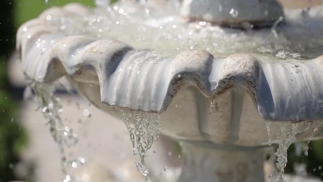 White Fountain near the yellow castle in Latvia