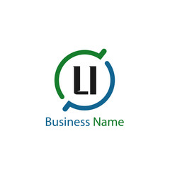 Initial Letter LI Logo Template Design