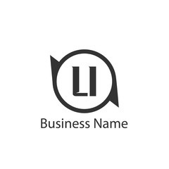 Initial Letter LI Logo Template Design