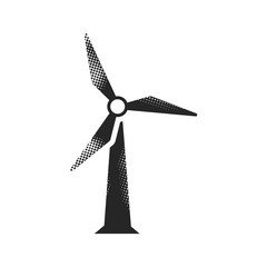 Halftone Icon - Wind turbine © puruan