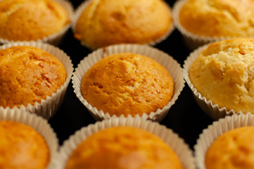 Tasty brown homemade muffin