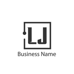 Initial Letter LJ Logo Template Design