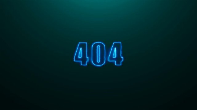 Letters of 404 text on background with top light, 3d render background, computer generating for game