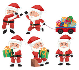 A set of santa action