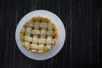 cookies on plate isolated on white background